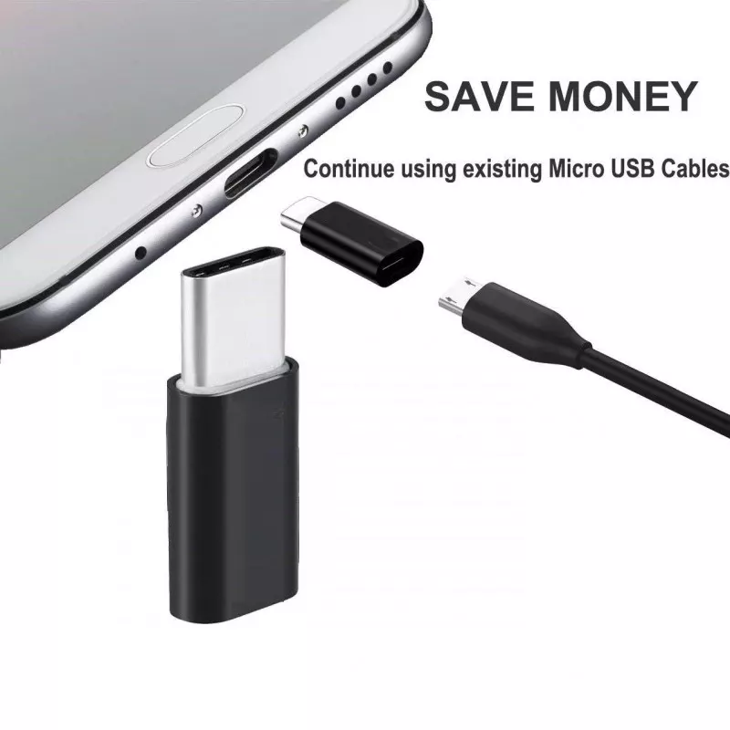 MicroUSB zu USBC Adapter schwarz
