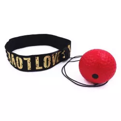 Pannbandsboxning - reflexboll med pannband - röd