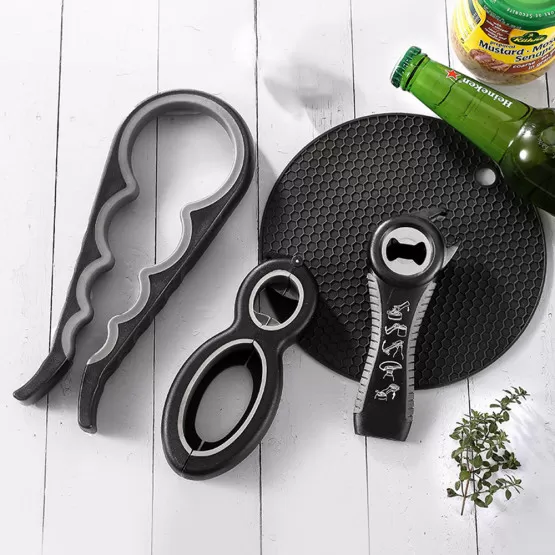 INF Multi-Öffner-Set: Glas-, Flaschen- und Dosenöffner für alle