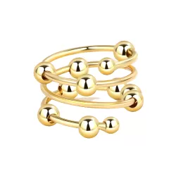 Anti-Stress-Ring verstellbar Kupfer Silber Gold